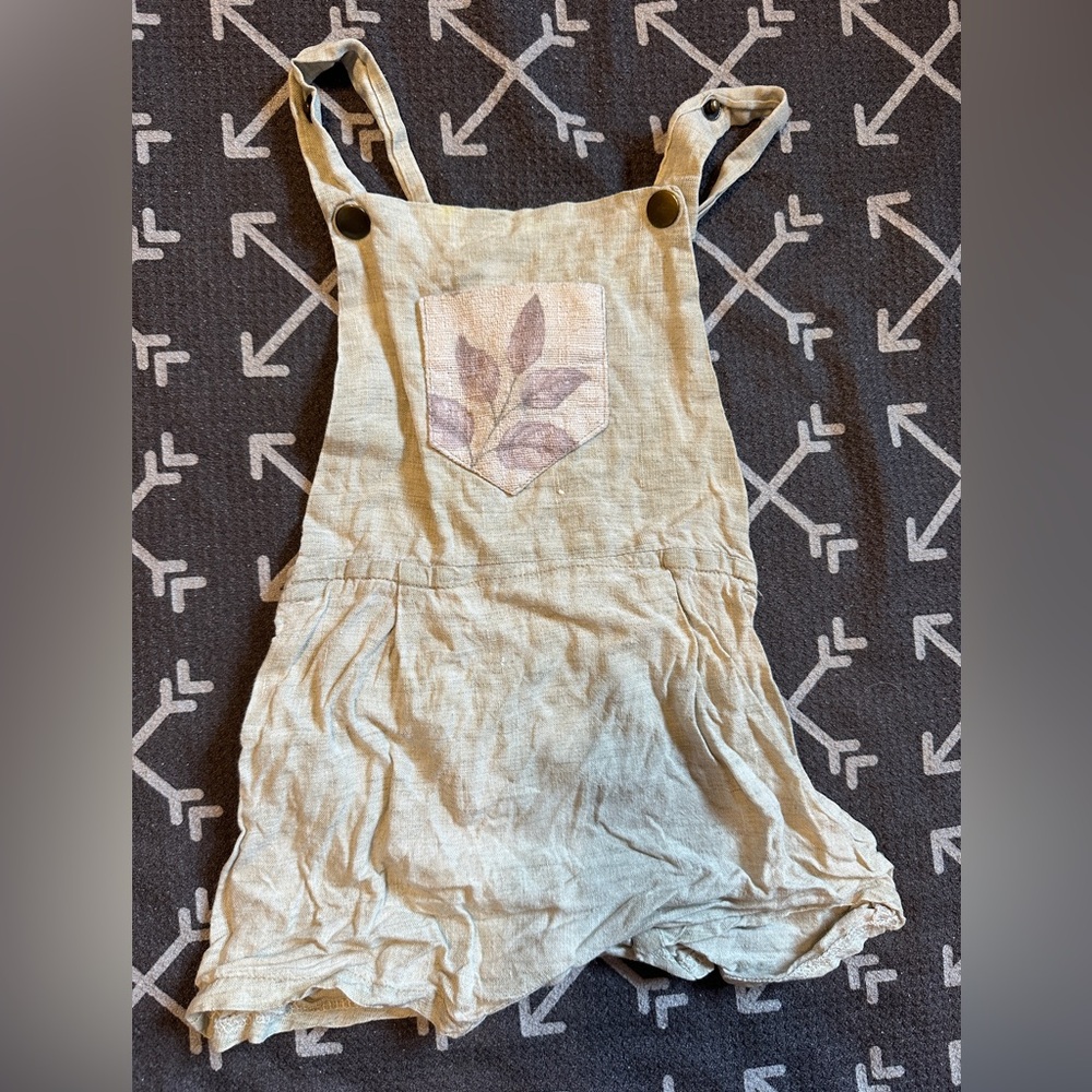 Beya Made Shortie Overalls with Leaf Pocket